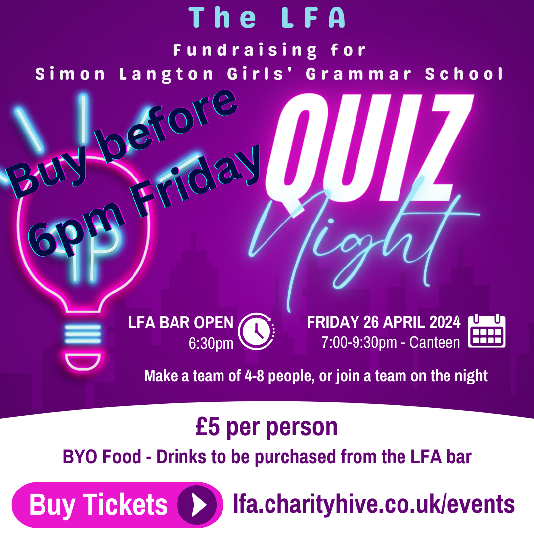 LFA Quiz Night - Friday 26th April 2024