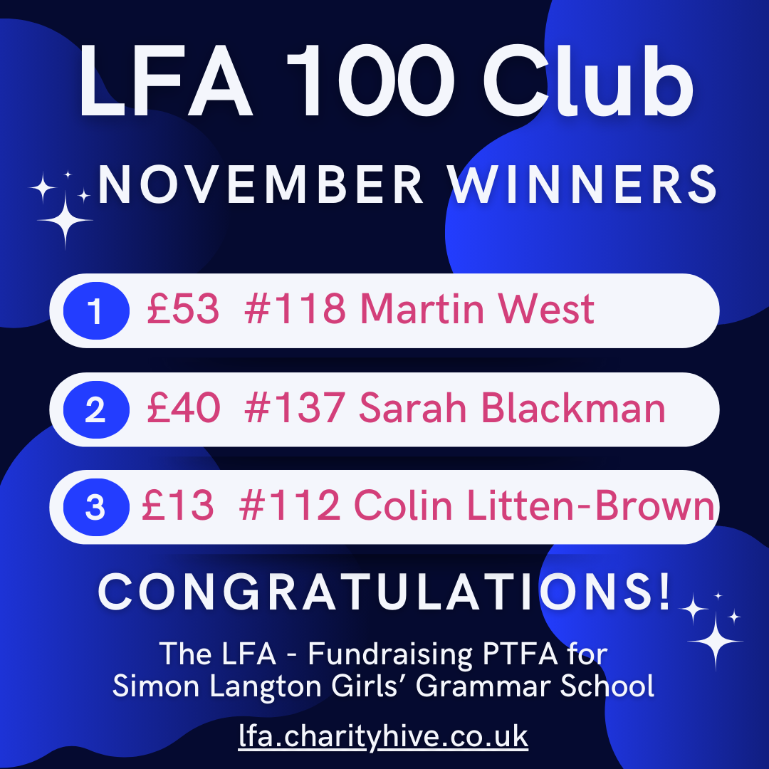 LFA 100+ Club November 2024 Winners